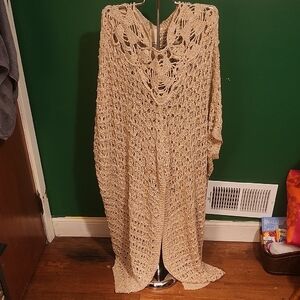 Anna Sui & James Coviello Collaboration Piece - Vintage Crochet Poncho -M/L
